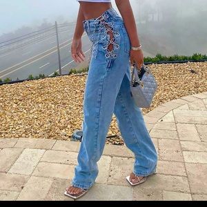 Chains straight leg jeans 👖⭐️